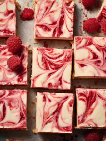 Raspberry swirled cheesecakeの素材