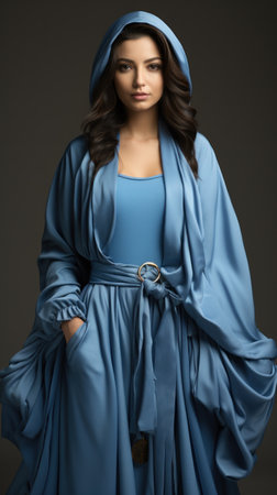 Full - body outfit including shoes of a young beautiful woman modelの素材