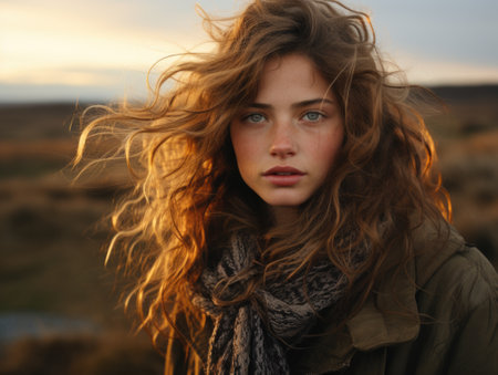 A beautiful model actressの素材