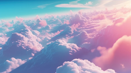 Ethereal Skies: A Majestic Dance of Clouds Illuminated by the Glimmering Sunの素材