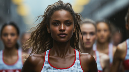 Empowerment in the Rain: A Journey of Strength and Determinationの素材