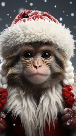 Christmas monkeyの素材