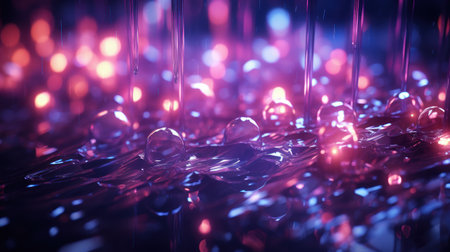 Rain, pink and purple atmosphereの素材