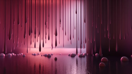 Rain, pink and purple atmosphereの素材