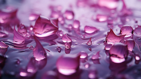Rain, pink and purple atmosphereの素材