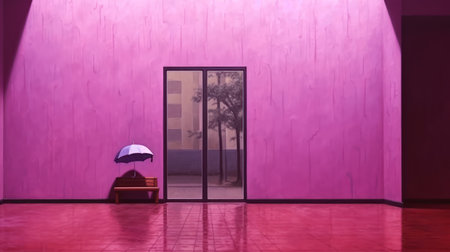 Rain, pink and purple atmosphereの素材