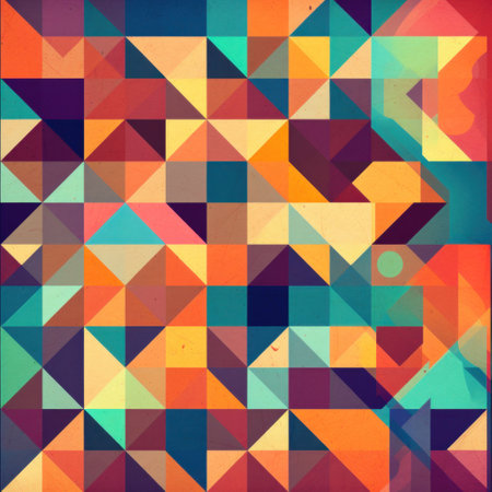 Colorfull geometric paternの素材