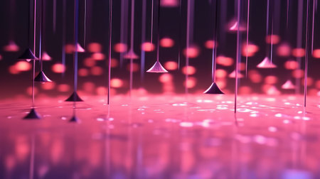 Rain, pink and purple atmosphereの素材