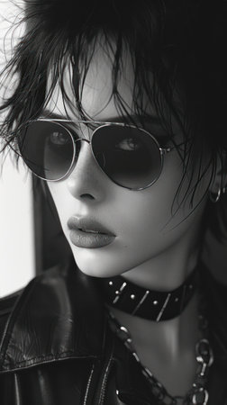 "Mystique in Monochrome: Elegance Amidst Shadows Unveiled"の素材