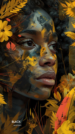 "Elegant Floral Frame with Central Space for Personalized Messages"の素材