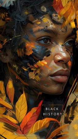 "Elegant Artistic Representation Celebrating Black History"の素材