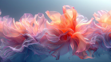 Abstract pink and orange fabric with soft light.の素材