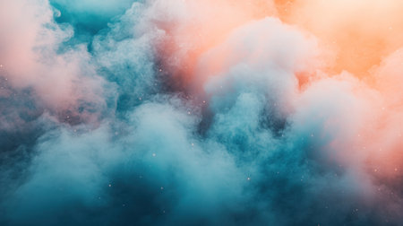 Colorful clouds blend beautifully, creating an ethereal and calming ambiance in the sky.の素材