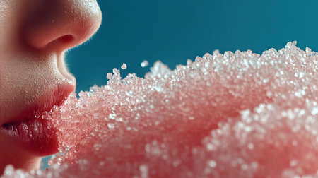 A person playfully interacts with pink bubbles, creating an enchanting scene full of joy.の素材