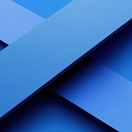Bold blue surfaces intersect, showing unique textures perfect for creative projects.の素材
