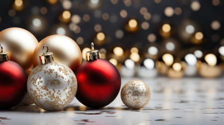 Business-friendly Yuletide decor on a minimalist backgroundの素材