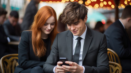 close-up photo of a redheaded girlの素材