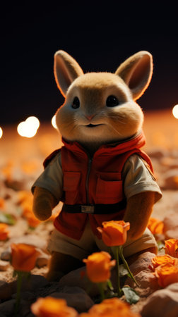 cute animal travelingの素材