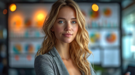 woman, photo shoot in the officeの素材