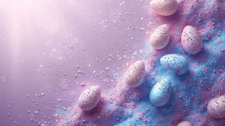 "Enchanted Easter Eggs Amidst a Magical Spring Bloom"の素材