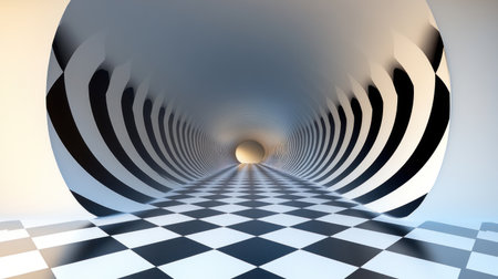 A captivating tunnel invites exploration with its intriguing designs.の素材