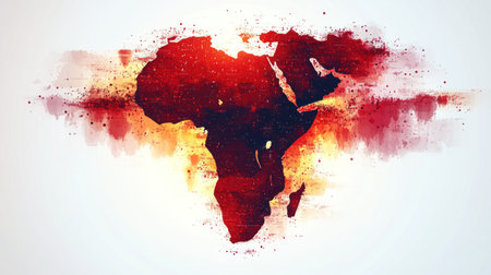 A stunning representation of the African continent filled with warmth and creativity.の素材