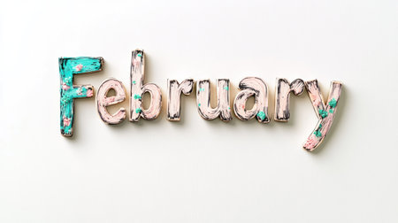 Artful floral designs for February add charm to winter's beauty.の素材