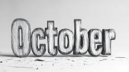 Unique, textured portrayal of October capturing the essence of fall.の素材