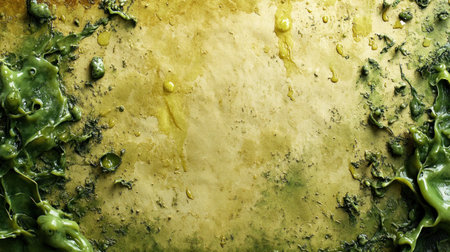 Lush seaweed creates a captivating blend of colors beneath the shimmering ocean surface.の素材