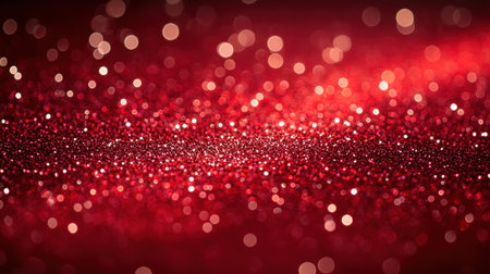 Bright red glitter sparkles softly, creating an enchanting and joyful atmosphere.の素材