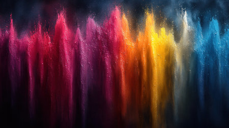 Vibrant colors create a captivating visual feast of artistry and creativity.の素材