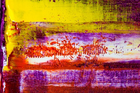 Abstract painted canvas. Oil paints on a palette. Colorful background.の写真素材