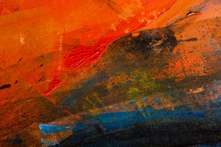 Abstract painted canvas. Oil paints on a palette. Colorful background.の写真素材