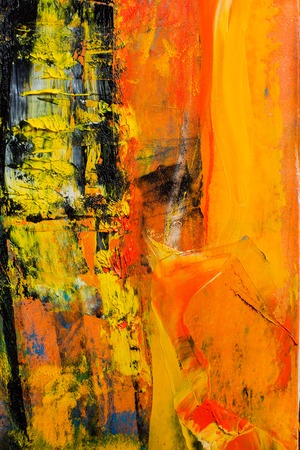 Abstract painted canvas. Oil paints on a palette. Colorful background.の写真素材