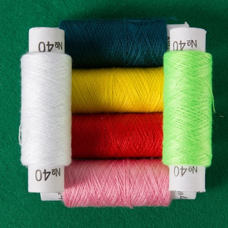 White thread isolated on white background. Rope, wool, knitting homemade handmade object