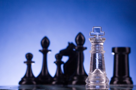 Chess. First step. Copy space for text