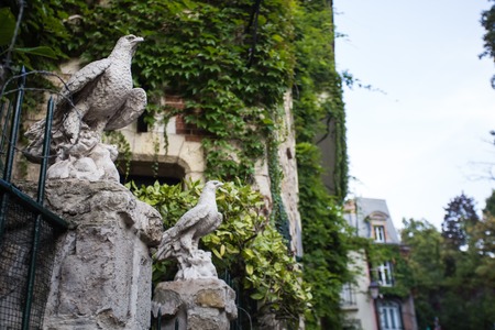 Montmartre streets in Paris, France, Europe. Cozy cityscape of architecture and landmarks. Travel sightseeng conceptの写真素材