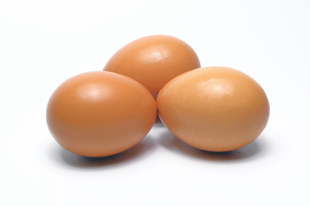Organic Eggs. Organic Food in thailand.White Background.