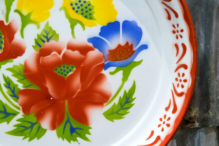 Thai zinc salverの写真素材