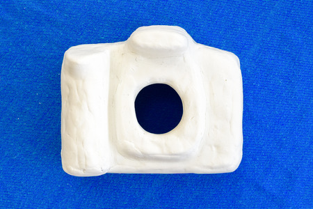 SLR camera sclpture before refined by sculpting tools.