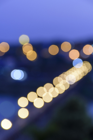 Abstract Mon bridge bokeh, Sangkhlaburi, Kanchanaburi, Thailand.の写真素材