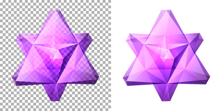 transparent complex geometric shape based on two tetrahedronsのイラスト素材