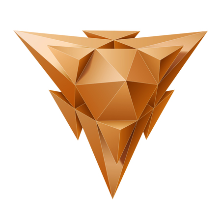 complex geometric shape based on tetrahedronのイラスト素材