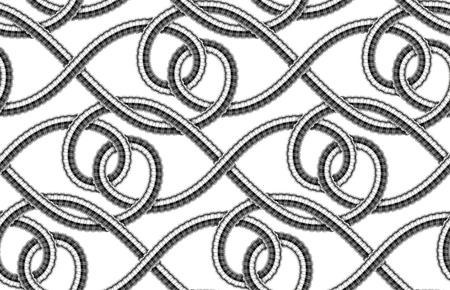 Seamless pattern of shower hoses. Vector illustrationのイラスト素材