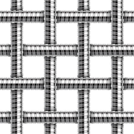 Vector seamless pattern of intersected shower hoses.のイラスト素材
