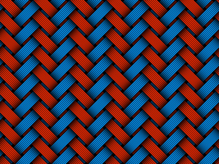 Vector seamless pattern of colored woven fiberのイラスト素材