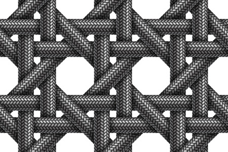 A Vector seamless realistic pattern of woven fabric braided cords.のイラスト素材