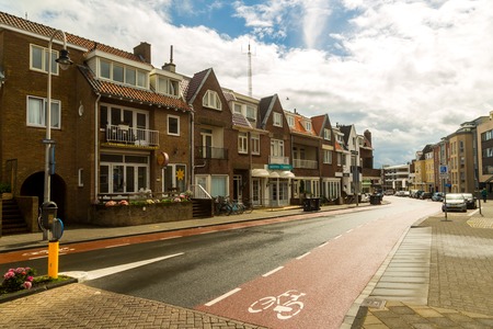 Zandvoort, Netherlands June 10. 2017: Architecture and streets of the old city. Zandvoort is a main sea resort and touristic center.のeditorial素材