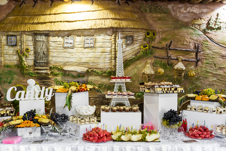 sweet table Candy Barの写真素材
