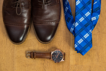 Groom's clothing accessories closeup photoの写真素材